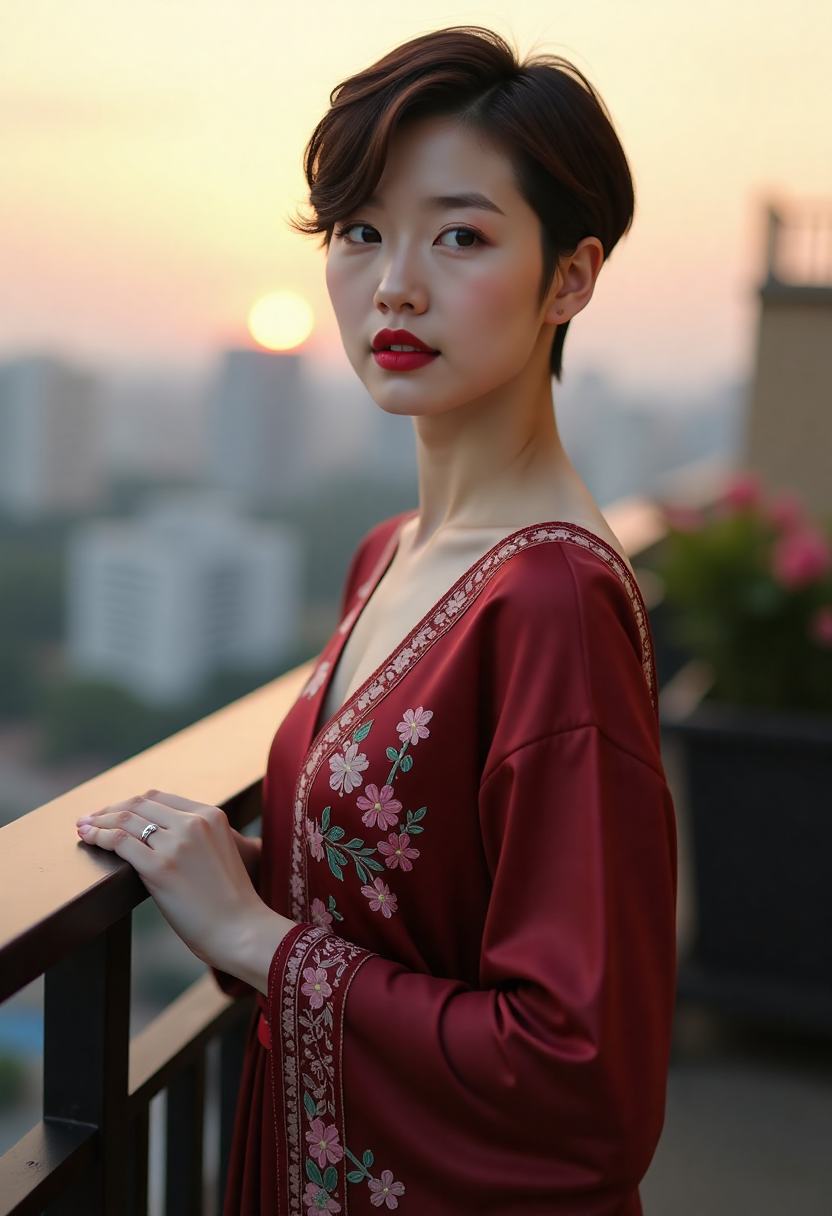 温栀与伙伴翻看旧照片